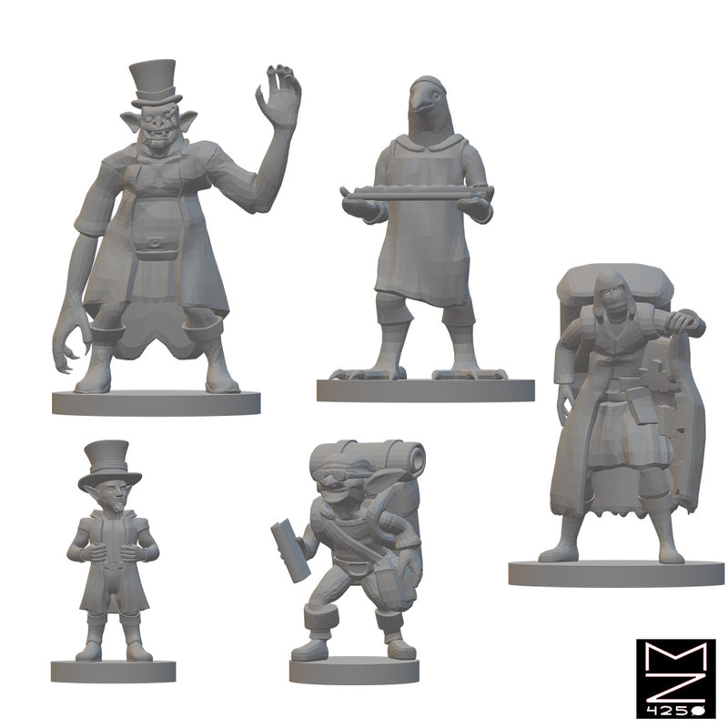 Merchants | BeaMini Unpainted RPG Miniatures