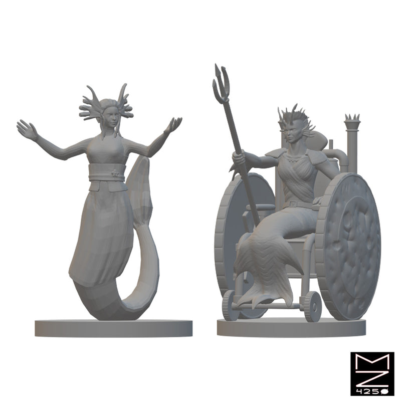 Merfolk | BeaMini Unpainted RPG Miniatures