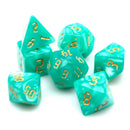 Mermaids Call - 7 Piece Polyhedral Dice Set + Dice Bag