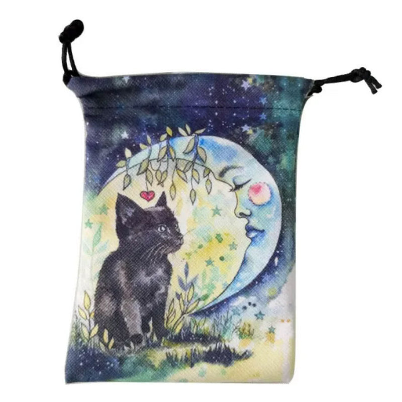 Midnight Kitty Dice Bag (holds 10 sets of dice)