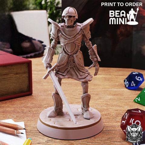 Skeleton Warrior 03 | BeaMini Print to Order Miniatures