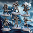 Barbarian Frost Hunters | BeaMini Print to Order Miniatures