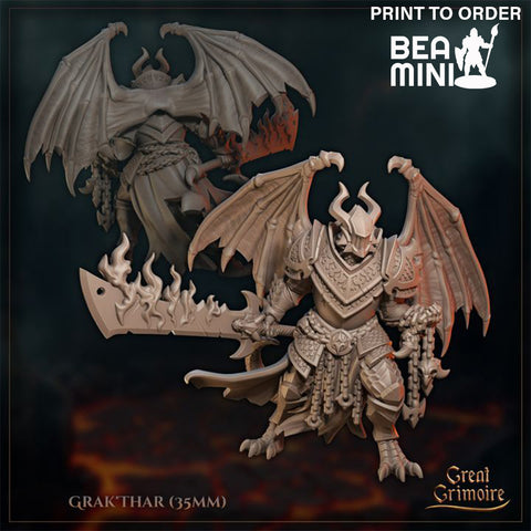 Grak'Thar - Dragonborn Fighter | BeaMini Print to Order Miniatures