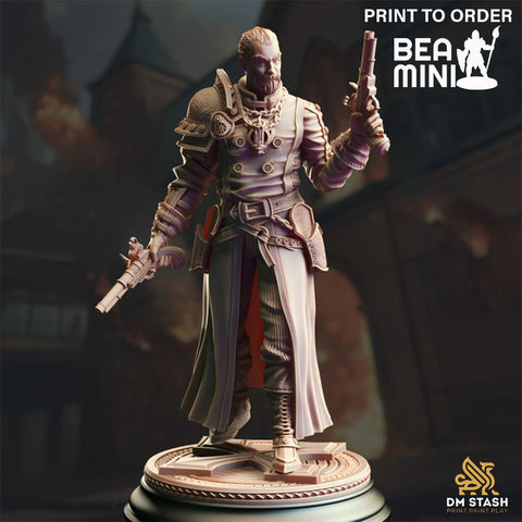 Righteous Priest Gunslinger - Father McKinley | BeaMini Print to Order Miniatures