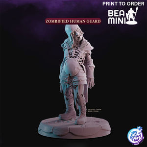 Zombified Human Guard | BeaMini Print to Order Miniatures