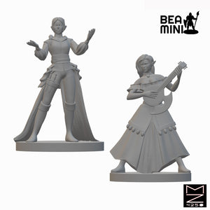 Elf Bard | BeaMini Unpainted RPG Miniatures