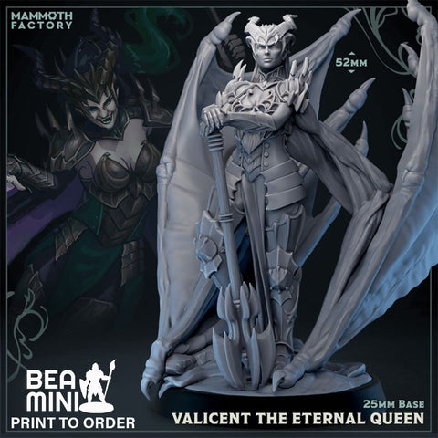 Valicent, the Eternal Queen | BeaMini Print to Order Miniatures