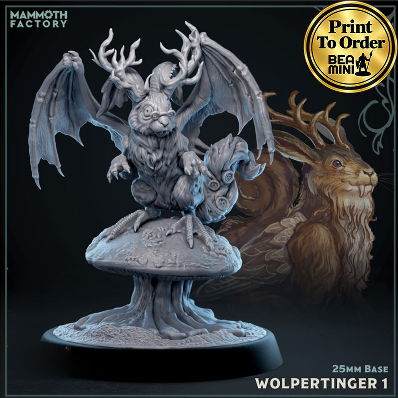 Wolpertinger 1 | BeaMini Print to Order Miniatures