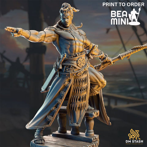 Goliath Pirate First Mate - Arakun of the Wastes | BeaMini Print to Order Miniatures