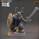 Eino ”Ravenblade” Ægger - Dwarven Fighter | BeaMini Print to Order Miniatures