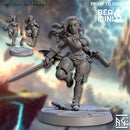 Janessa Galeheart - Human Swashbuckler | BeaMini Print to Order Miniatures