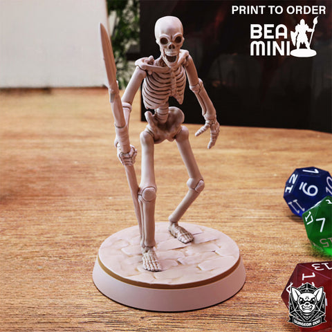 Skeleton 3 | BeaMini Print to Order Miniatures