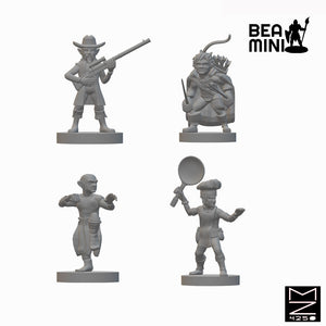 Gnome Adventurers | BeaMini Unpainted RPG Miniatures