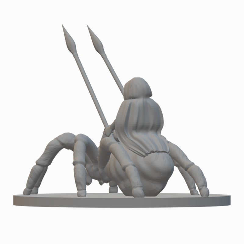 Halfling Ranger on Giant Spider | BeaMini Unpainted RPG Miniatures