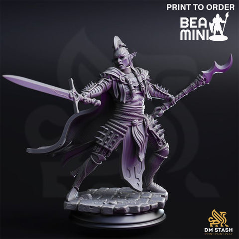 Elite Drow House Guard - The Ordained | BeaMini Print to Order Miniatures