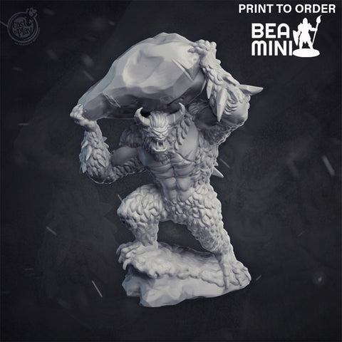 Utor the Yeti | BeaMini Print to Order Miniatures