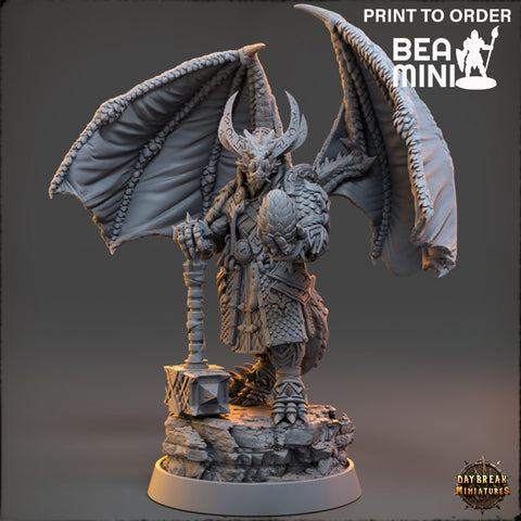 Zircon Firefang - Dragonborn Cleric | BeaMini Print to Order Miniatures