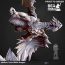 Jabihan, Frost White Dragon | BeaMini Print to Order Miniatures