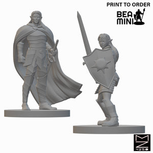 Elf Paladin (wave 2) | BeaMini Unpainted RPG Miniatures