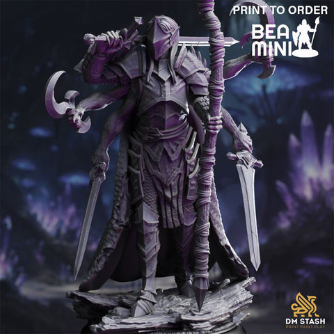 Siltrak'thos - Knight from Beyond the Planes | BeaMini Print to Order Miniatures