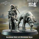 Dreadhound Rider with Mount | BeaMini Print to Order Miniatures
