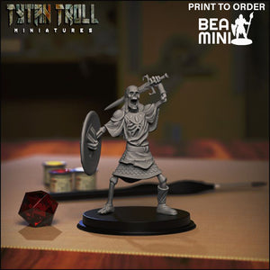 Skeleton Warrior 01 | BeaMini Print to Order Miniatures