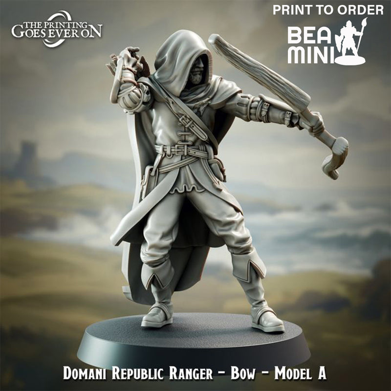 Domani Republic Archer (Bow) - A | BeaMini Print to Order Miniatures
