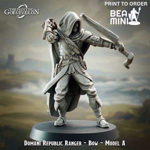 Domani Republic Archer (Bow) - A | BeaMini Print to Order Miniatures