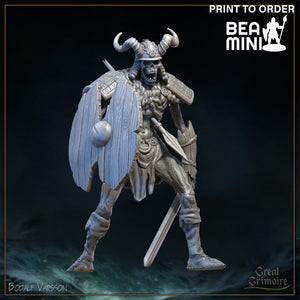 Bodalf Varsson, Undead Barbarian | BeaMini Print to Order Miniatures