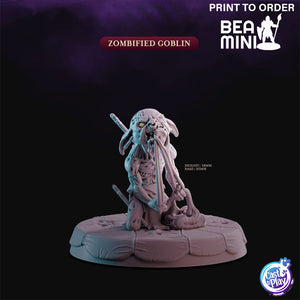 Zombified Goblin | BeaMini Print to Order Miniatures