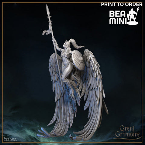 Skegrun the Valkyrie  | BeaMini Print to Order Miniatures