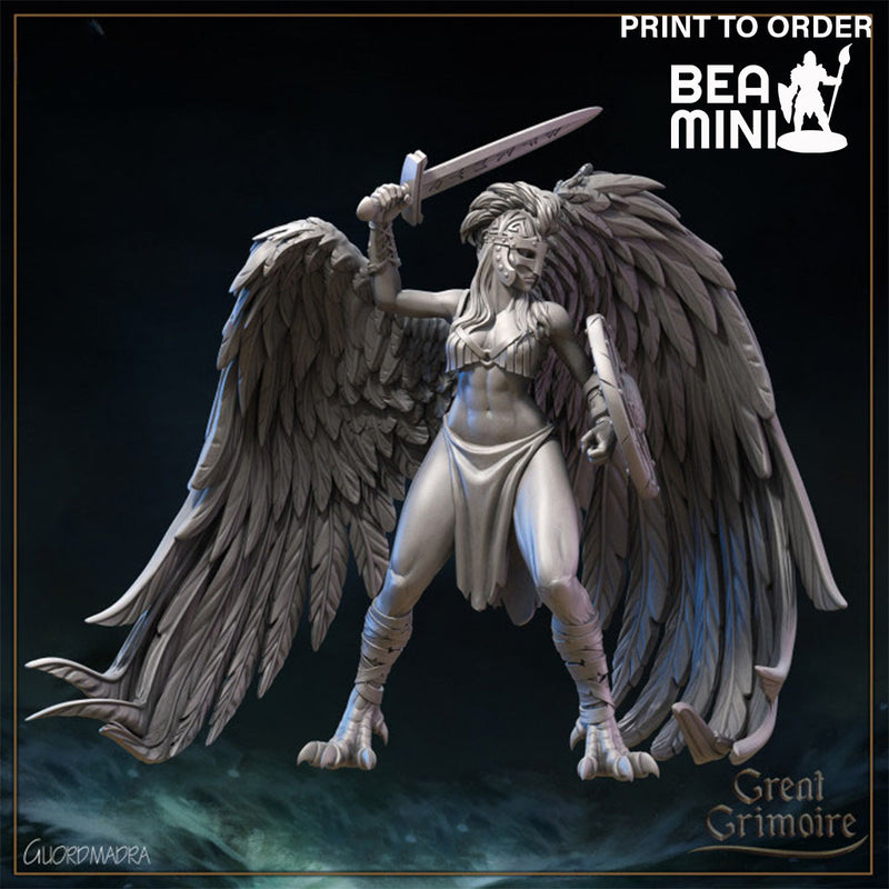 Guordmadra the Valkyrie  | BeaMini Print to Order Miniatures