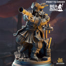 Dwarf Pirate Captain - Baradin Blackbeard | BeaMini Print to Order Miniatures