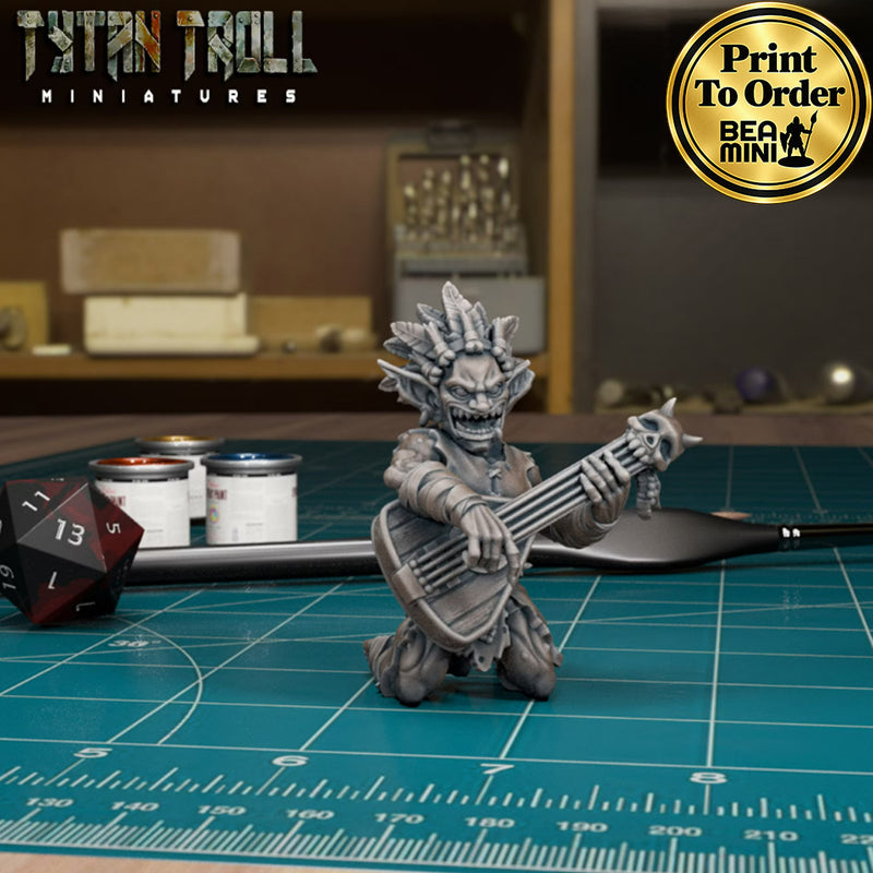 Goblin Bard 05 | BeaMini Print to Order Miniatures