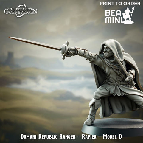 Domani Republic Ranger - D | BeaMini Print to Order Miniatures
