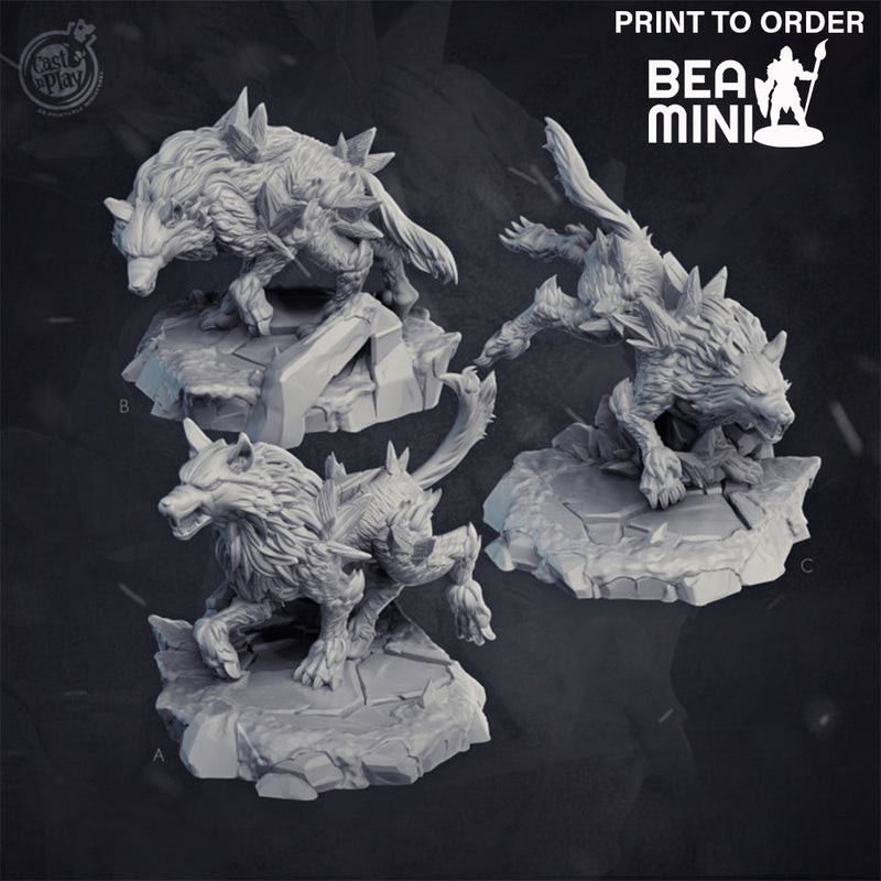 Dire Wolf | BeaMini Print to Order Miniatures