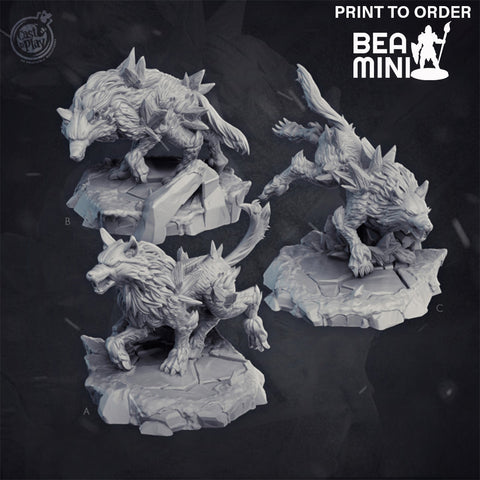 Dire Wolf | BeaMini Print to Order Miniatures