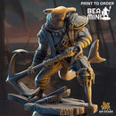 Sharkman Pirate Enforcer - Baz "Smiley" Armstrong | BeaMini Print to Order Miniatures
