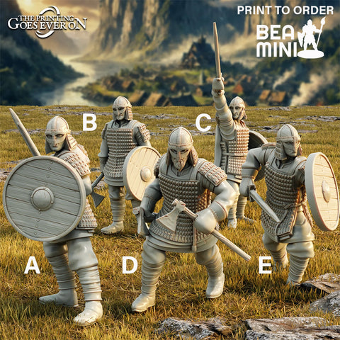 Viking Huskarls | BeaMini Print to Order Miniatures