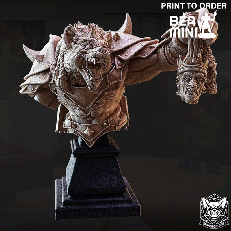 Gnoll Bust | BeaMini Print to Order Miniatures