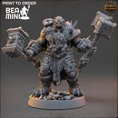 Rutger Gausshammer - Orc Barbarian | BeaMini Print to Order Miniatures
