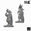 Gnome Barbarians | BeaMini Unpainted RPG Miniatures