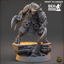 Zsagatai the Blue Blizzard - Dragonborn Rogue | BeaMini Print to Order Miniatures
