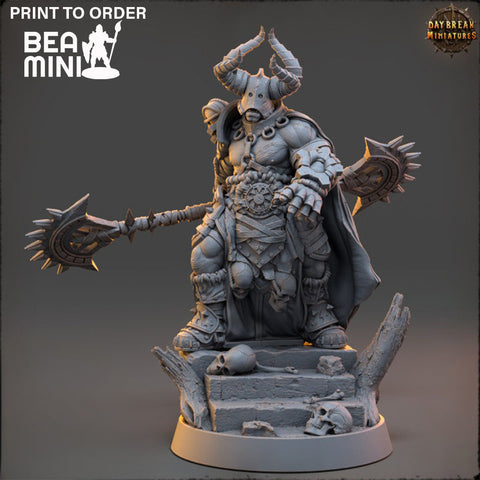 Shaakt - Chaos Warrior | BeaMini Print to Order Miniatures
