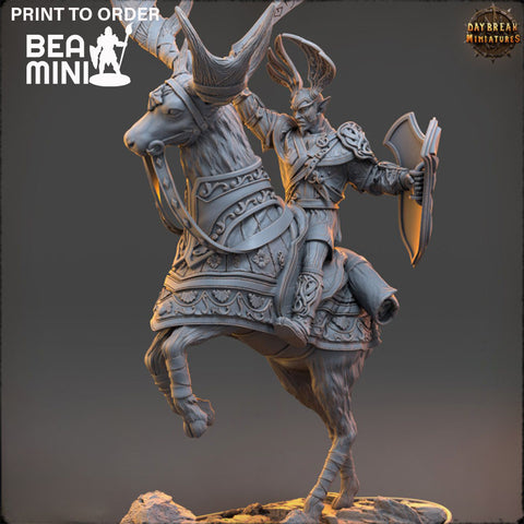 Faeren the Farseeing - Elven Fighter | BeaMini Print to Order Miniatures