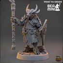 Mogok Moonslayer - Dragonborn Cleric | BeaMini Print to Order Miniatures