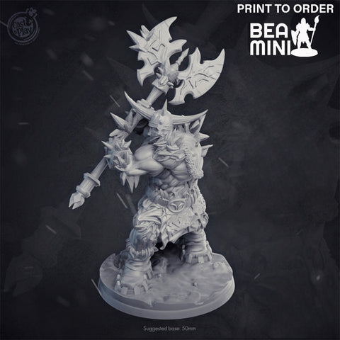 Ugrog the Frost Giant | BeaMini Print to Order Miniatures