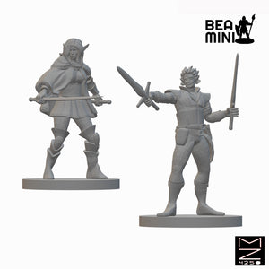 Elf Swashbuckler | BeaMini Unpainted RPG Miniatures