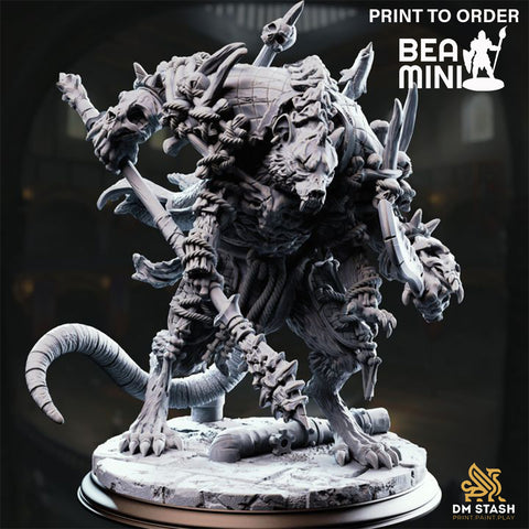 The Rat King - Königsratte | BeaMini Print to Order Miniatures