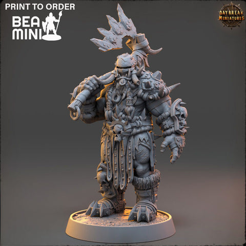 Wolfmund Der Zerstörer - Orc Fighter | BeaMini Print to Order Miniatures